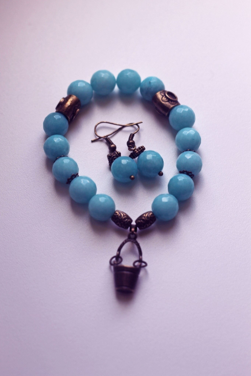 Браслет+серьги из Агата!