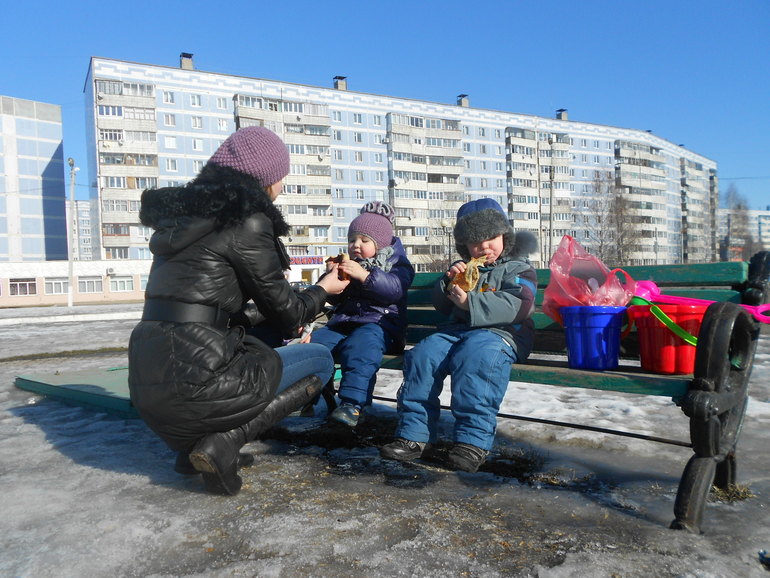 песочница зимой )