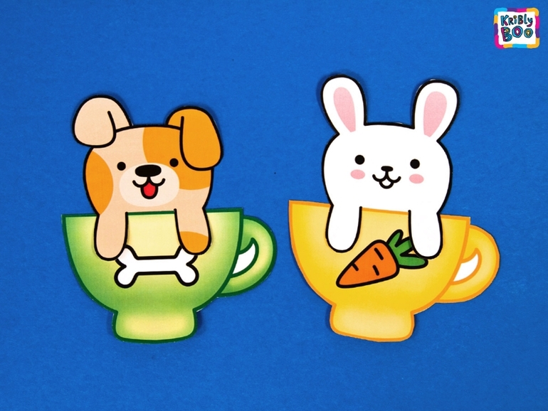 Зверята в чашках