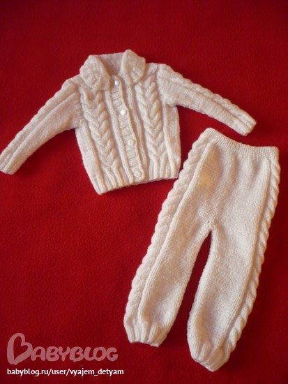 комплект для малыша спицами