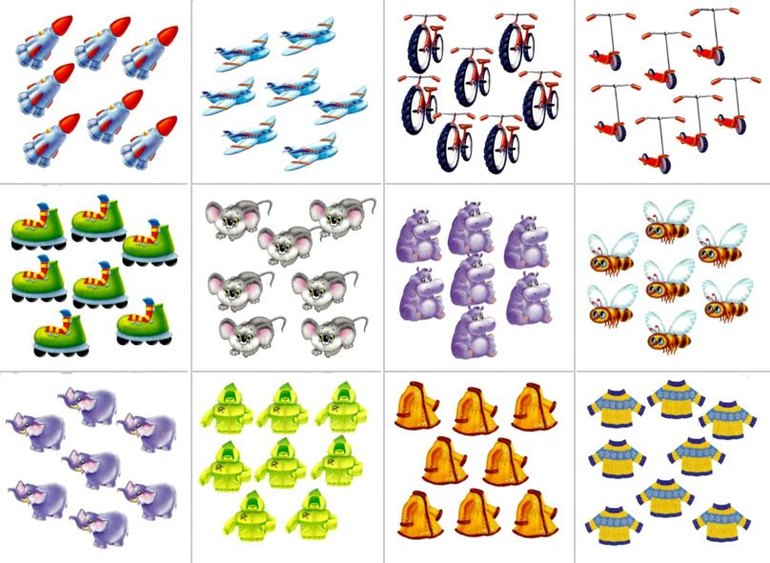 Картинки для счета по математике в детском саду