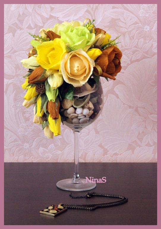 Композиция на бокале "Лесная нимфа"