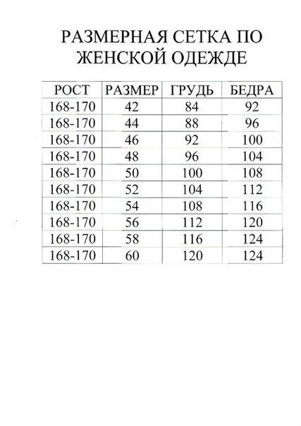 Размернач Сетка Безко Платья