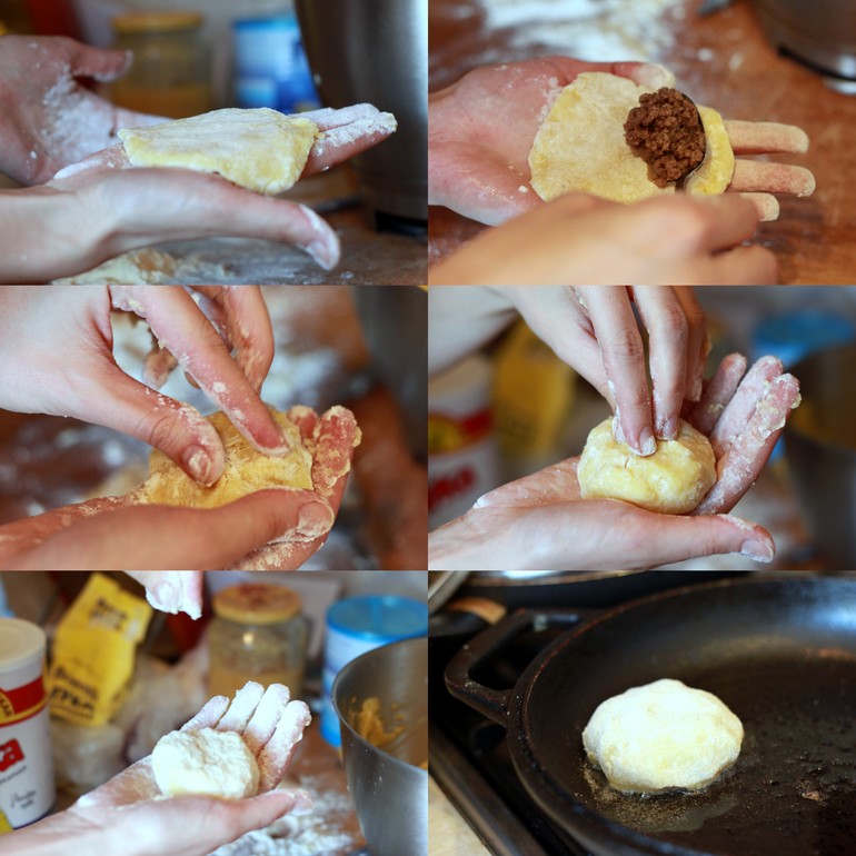 Картофельные пирожки с мясом