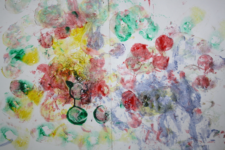 Рисуем штампами. Даша.