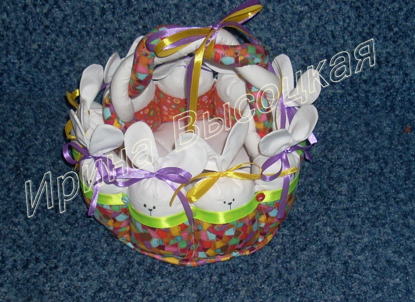 Пасхальная корзиночка " зайчата".