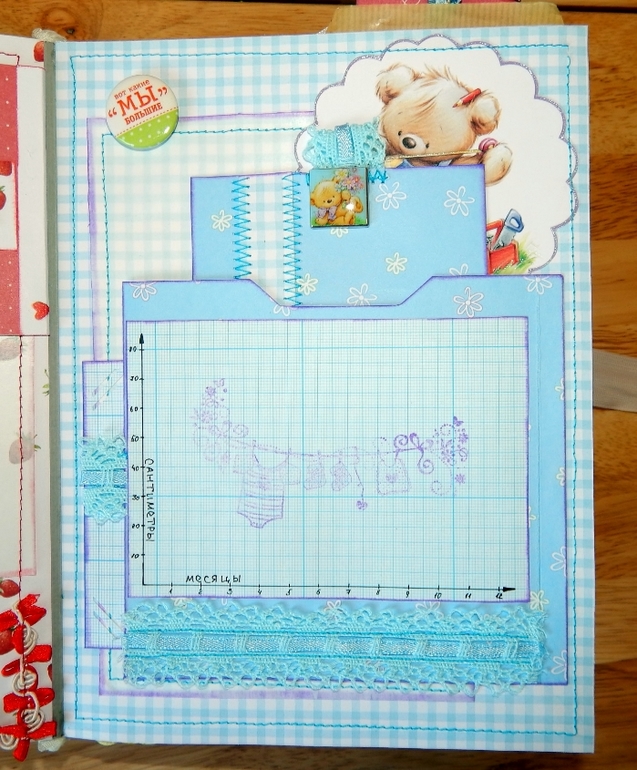 Скрап-альбом "Мой первый год" для маленького мальчика