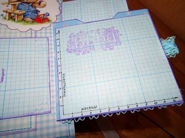 Скрап-альбом "Мой первый год" для маленького мальчика