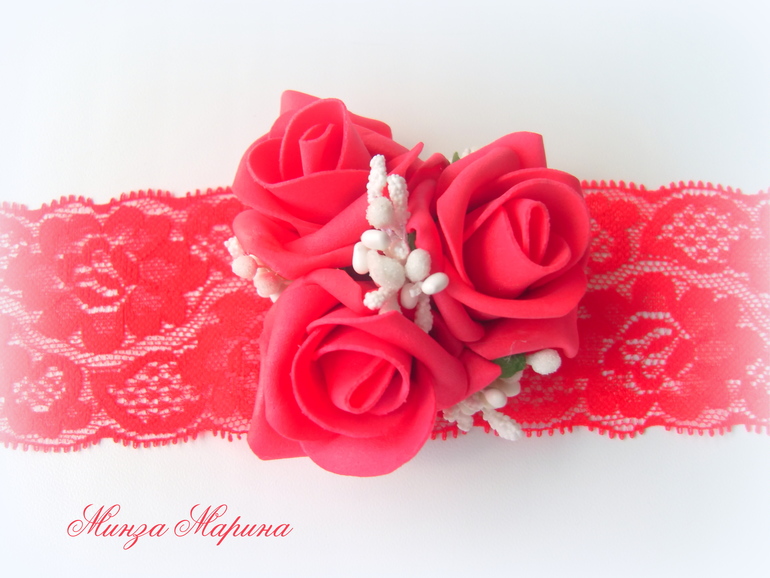 Немного изделий с розочками