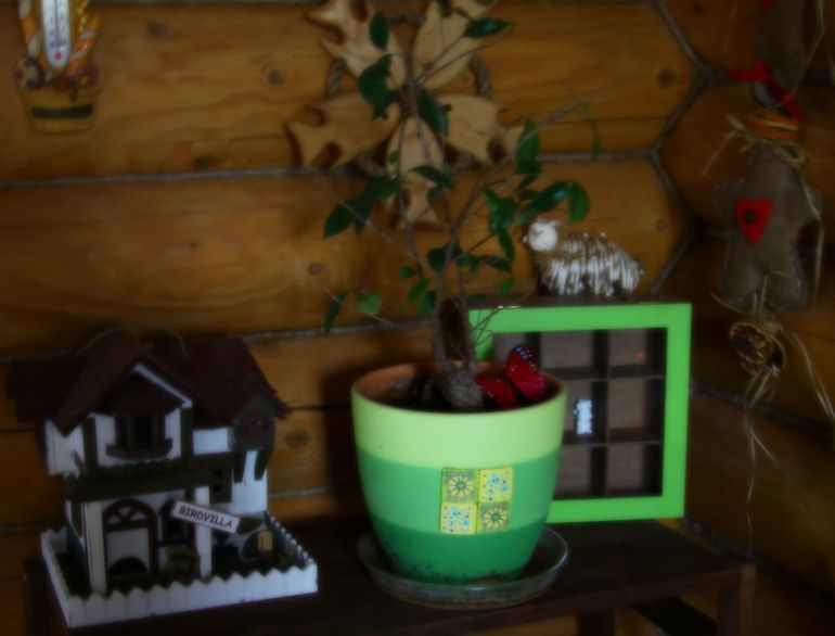 Кухня в деревянном доме.