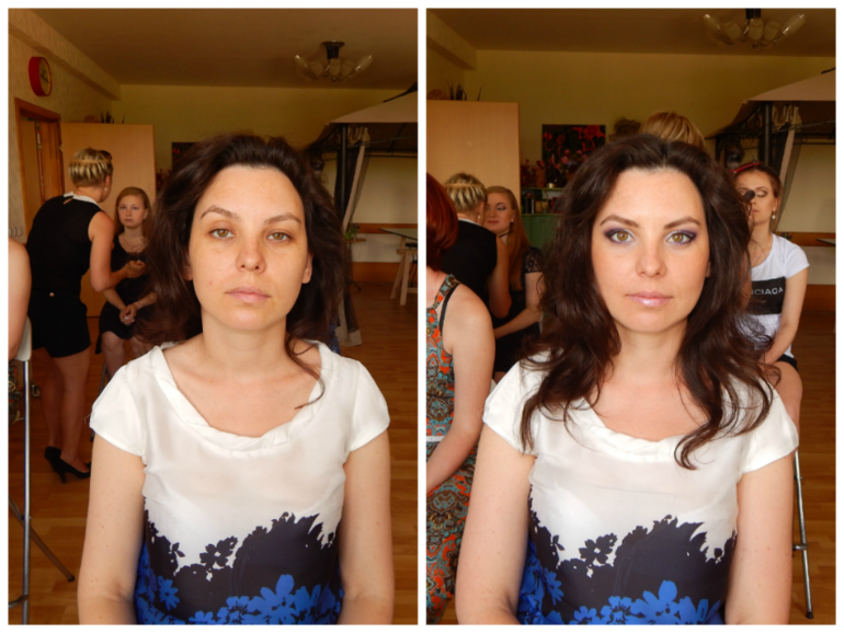 Макияж в технике уголок