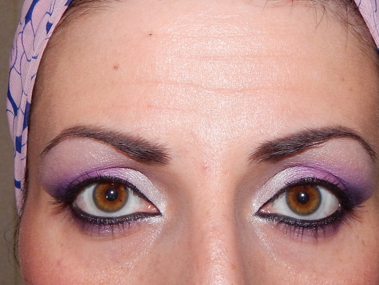 Сиреневый макияж в стиле " Арабский"