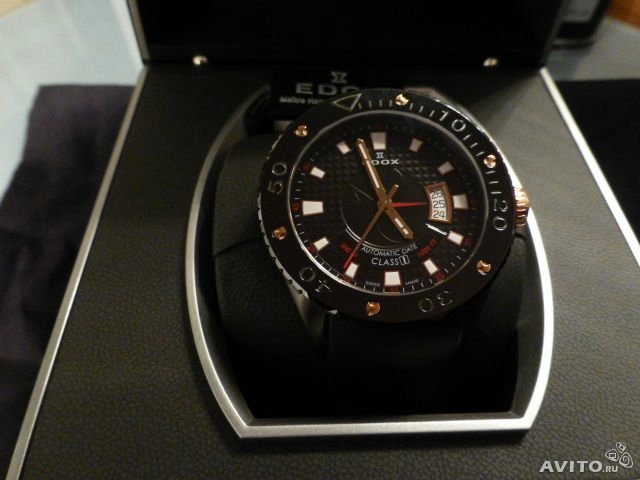Новые швейцарские часы edox, оригинал.