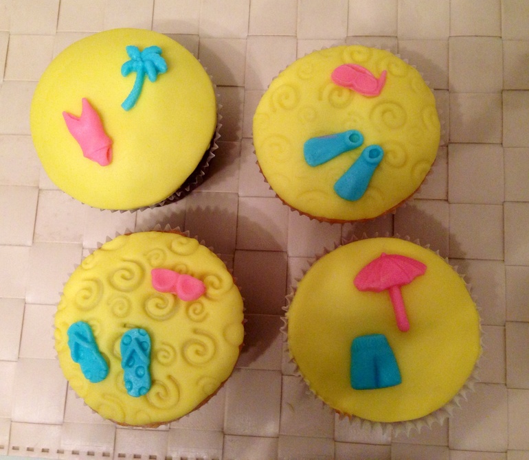 Капкейки "пляжные"