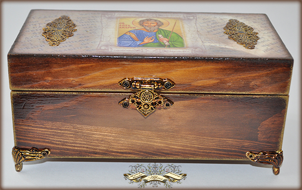 Шкатулка для церковных принадлежностей "Святой апостол Андрей Первозванный".