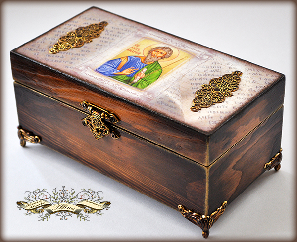 Шкатулка для церковных принадлежностей "Святой апостол Андрей Первозванный".