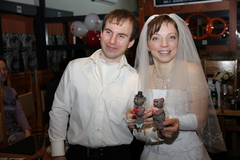 свадебный для подруги или как мы лепили медведей
