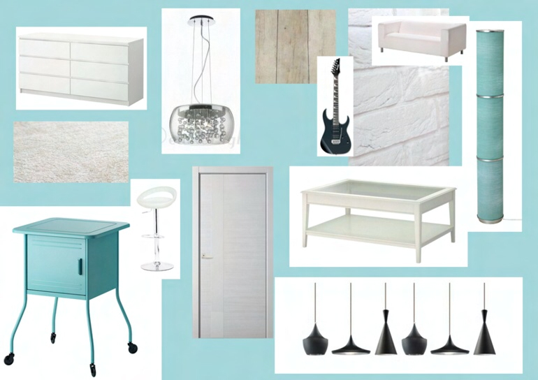 Цветовое  сочетание гостиной