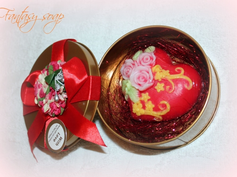 Мыло ручной работы ко Дню Святого Валентина