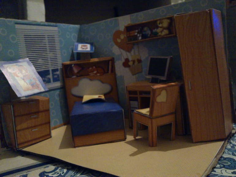 комнатка из картона