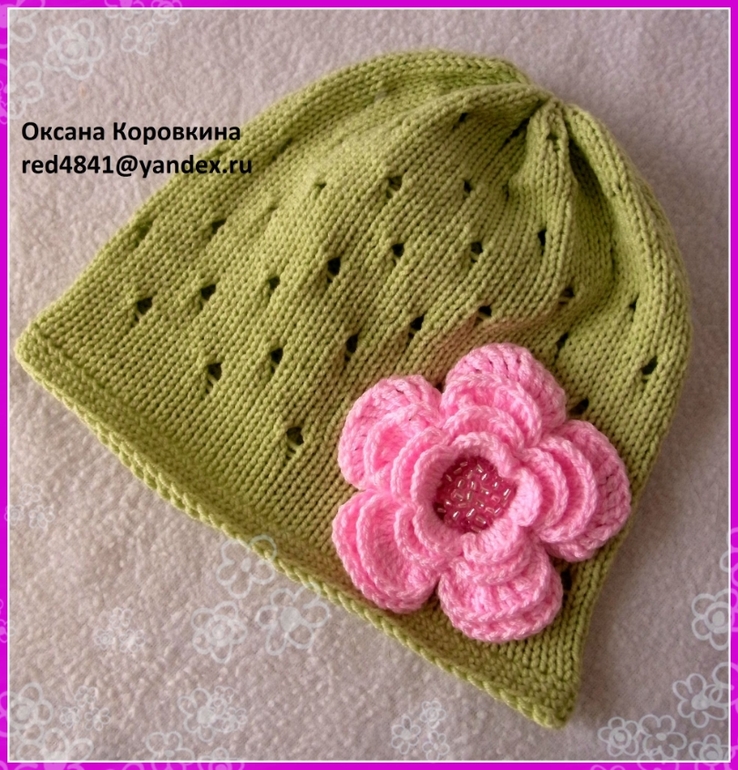 лёгкие шапочки на тёплое время года