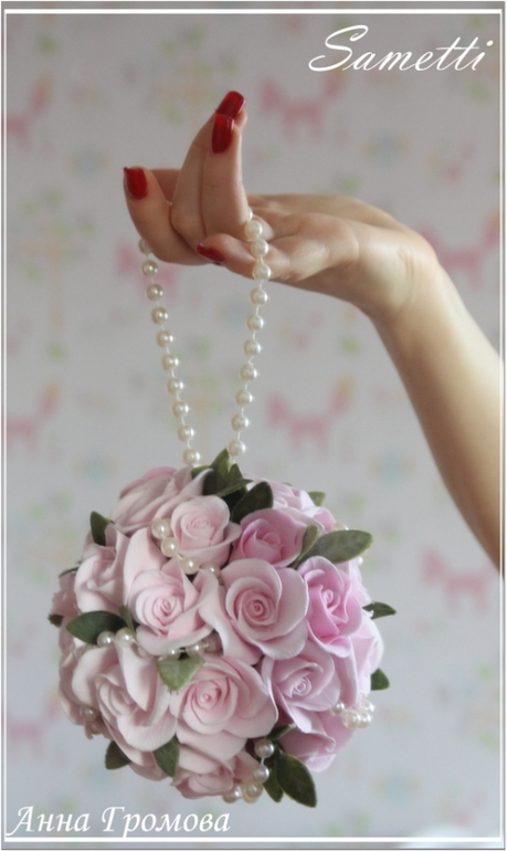 Круглый букет невесты