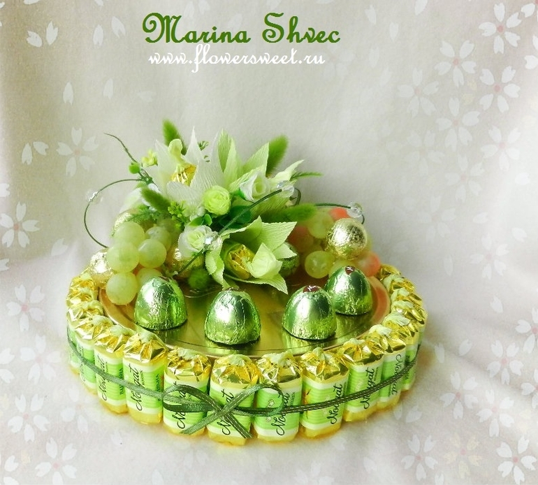 Весенний тортик с печеньем