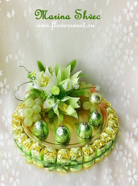 Весенний тортик с печеньем