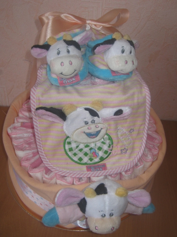 Торт из подгузников "Веселый Бык"