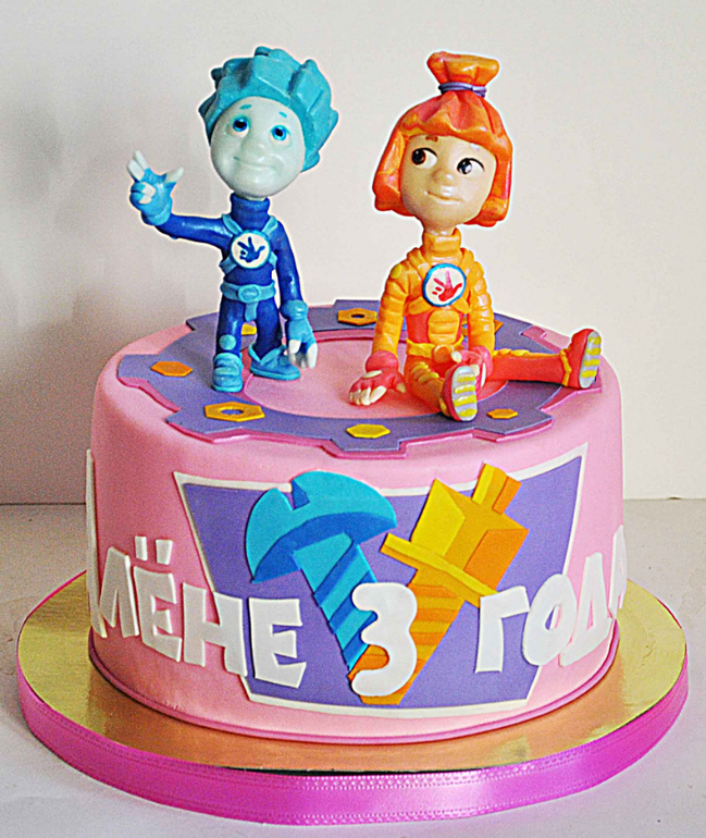 Торт Фиксики розовый
