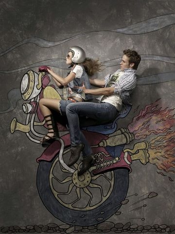 Креативные рисунки на асфальте от Нитина Камблекара.