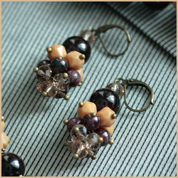 Гарнитурчик с гранатом и яшмой