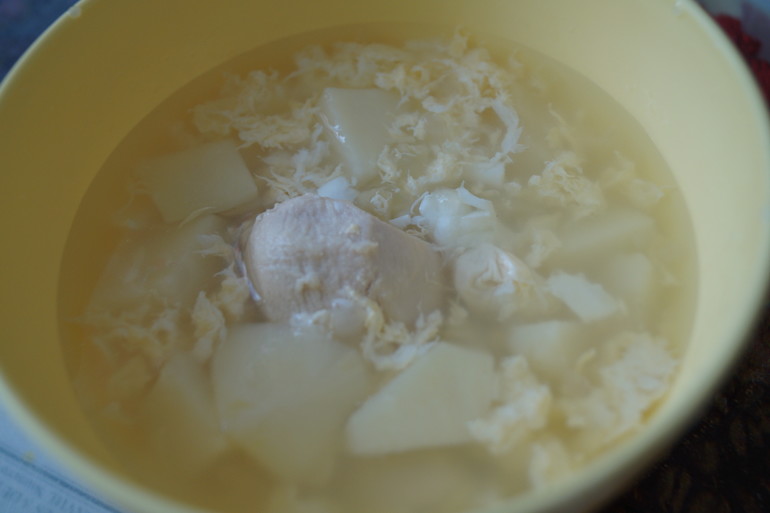 куриный суп с яичком