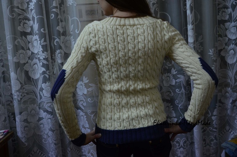 Джемпер с косами