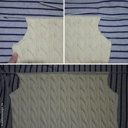 Джемпер с косами