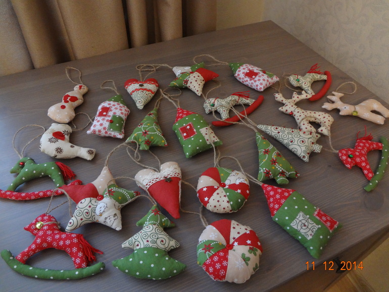 Новогодние игрушки в кружеве Новогодние игрушки в кружеве
