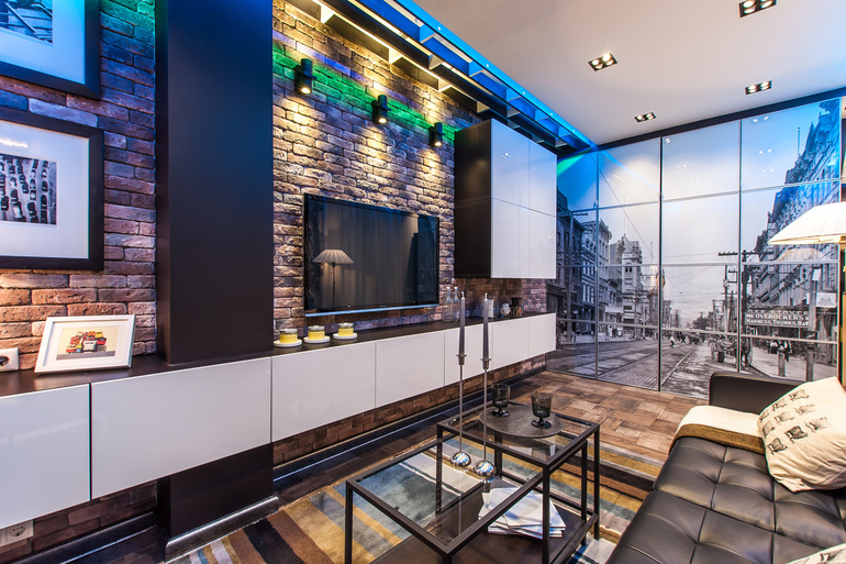 Как Вам такой вариант расположения мебели  в гостинной-спальне?