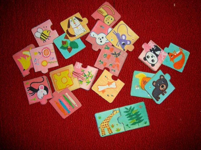 Пазлы из картона