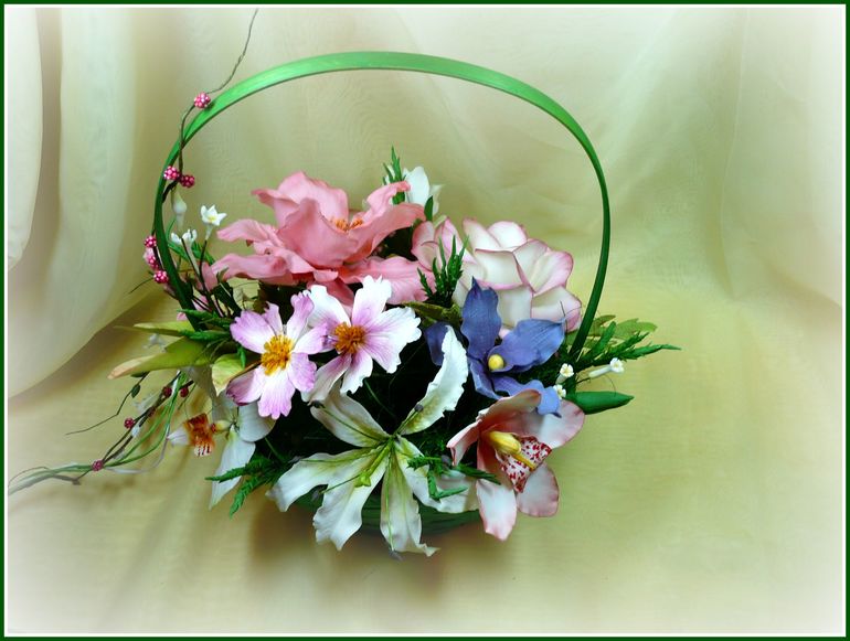 Мои сахарные цветочки с курсов.