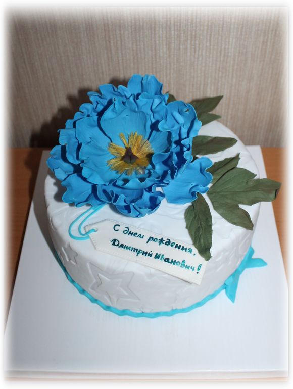 Торт с пионом.