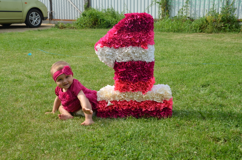 Красивая еденичка для декора первого ДР.