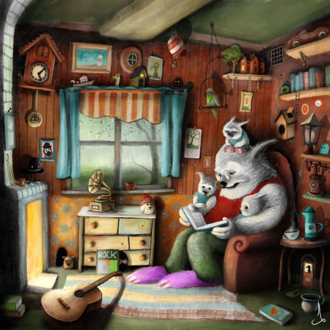 Скандинавские сказки..Как же здорово он рисует..