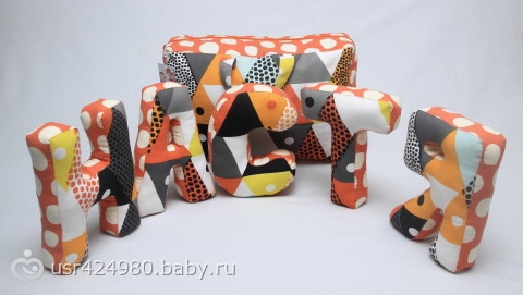 Интерьерные буквы-подушки