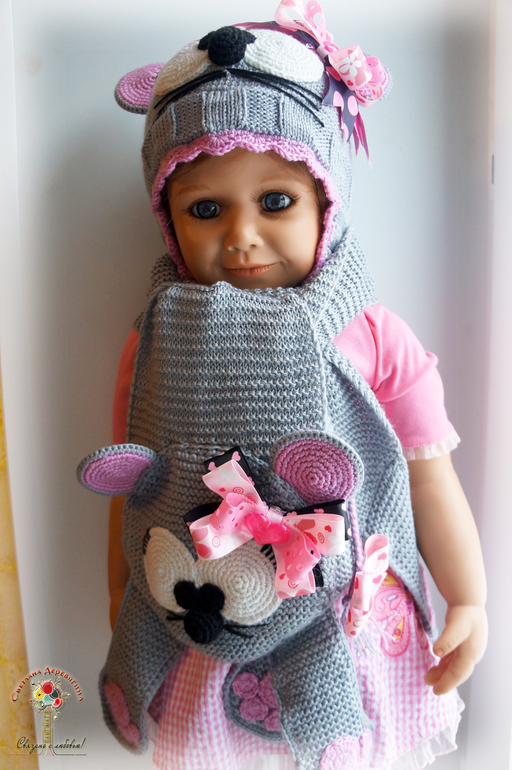 Комплект Мышка. (шарф- мой первенец))