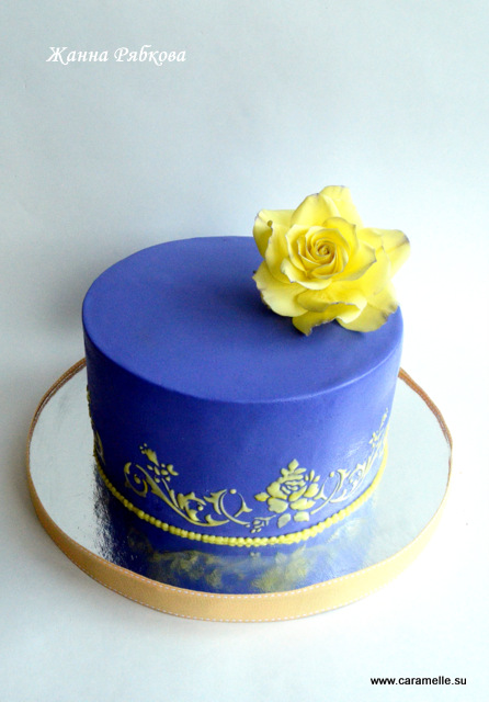 Торт с розой для девушки)))