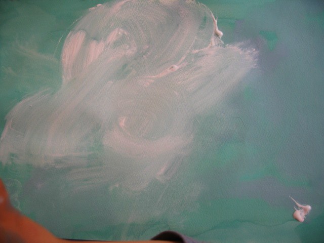 Рисование морской губкой