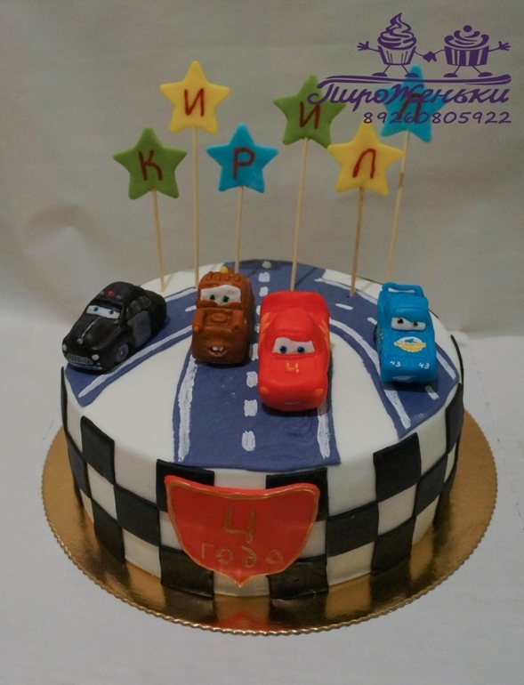 Торт с тачками