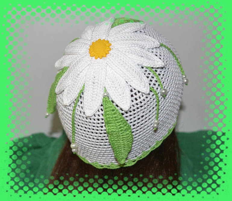 Летняя шапочка "Ромашка"