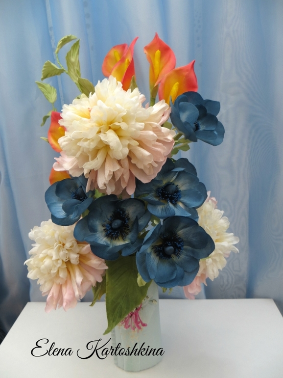 Шелковый интерьерный букет