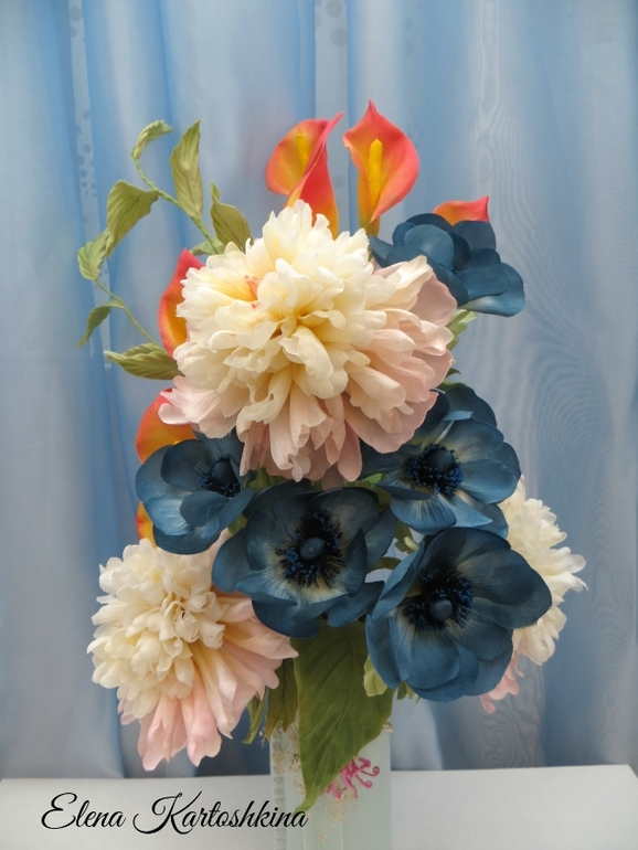 Шелковый интерьерный букет